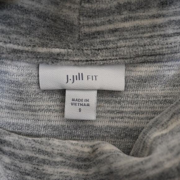 J. Jill Fit Womens S Oversized Grey Cowlneck Velour Top - Picture 8 of 10